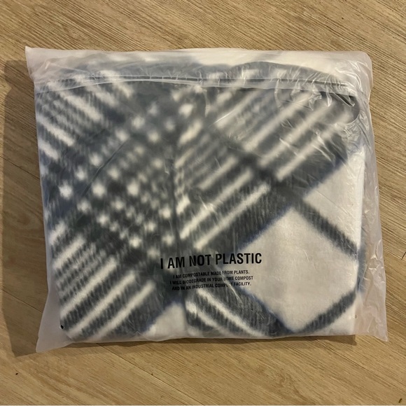 ANINE BING | NEW WITH TAGS! Oakley Oversized Jacket In Cream Tartan Plaid Medium - Picture 6 of 6